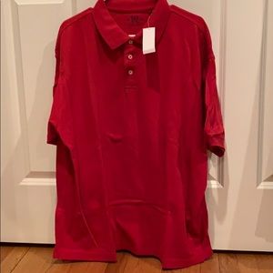 Men’s red polo